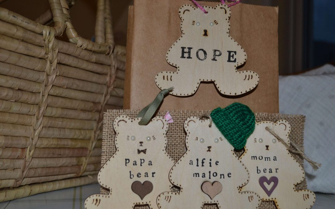 Hope bear, hope, charity, wind chime, personalised gift, mental health, self care, creativite ideas, perfect for childre,handcrafted all handmade by the DreamCatchingDuo - www.dreamcatchingduo.com